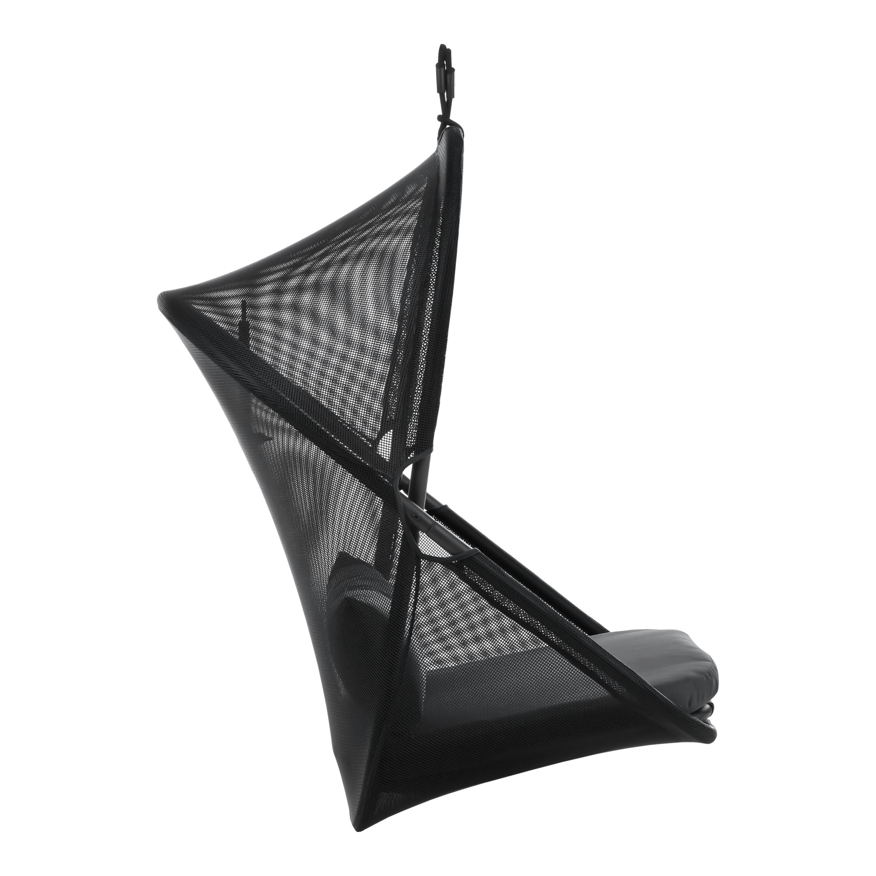 Furniture of America Sway UV-Resistant Foldable Patio Swing Chair with Stand, Black