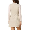 thumbnail image 3 of Vestido de tirantes para mujer INSPIRE CHIC, vestido casual de pana con escote en forma de U, color beige, 3 of 6