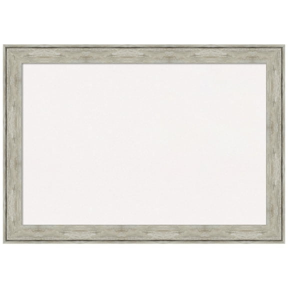 Amanti Art White Cork Board Framed Crackled Metallic Bulletin Board 41 in. x 29 in.