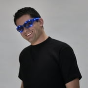 FlashingBlinkyLights Blue Light Up Flashing LED Sunglasses