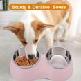 thumbnail image 5 of Dog Bowl Double Bowl Stainless Steel Water And Food Raised Bowls, Pet Feeder Bowls, 5 of 8
