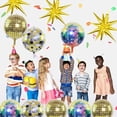 thumbnail image 4 of Untyo 24 Pcs Disco Ball Balloons Huge Gold Explosion Star Aluminum Foil Balloons for Birthday,Theme Disco Party Decorations Supplies, 4 of 7
