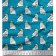 thumbnail image 1 of Soimoi Silk Fabric Pug Dog Fabric Prints by Yard 42 Inch Wide, 1 of 3
