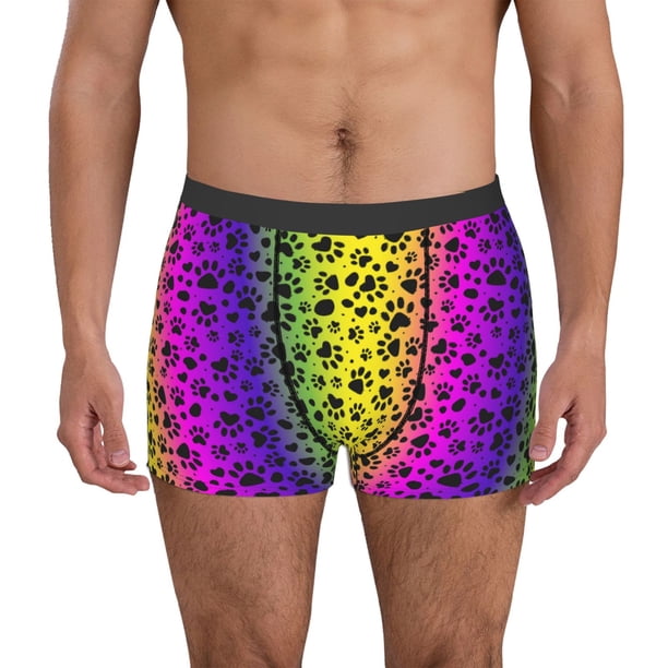 Fotbe Animal Paw Rainbow Calzoncillos Tipo Boxer con Bolsa de Soporte Total para Hombre, X-Temp Fresco, Transpirable y de Secado Rápido-XX-Large