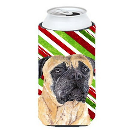 

Mastiff Candy Cane Holiday Christmas Tall Boy bottle sleeve Hugger - 22 To 24 oz.