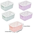 thumbnail image 3 of 5pcs Plastic Storage Baskets with Handles Desktop Storage Bin Container Tote Cube Wardrobe Closet Organizer for Clothes Cosmetic Sundries Magazine Toy Storage, 3 of 3