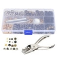 thumbnail image 4 of Snap Fastener Kit - 120 Sets of 6 Color Metal Buttons with Installation Tools for Leather (633#), 4 of 22