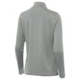 thumbnail image 3 of Women's Antigua  Gray New Mexico Lobos Reprocess Quarter-Zip Top, 3 of 3