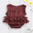 thumbnail image 2 of Baby Girl Sleeveless Ruffle Romper Dress, 2 of 6