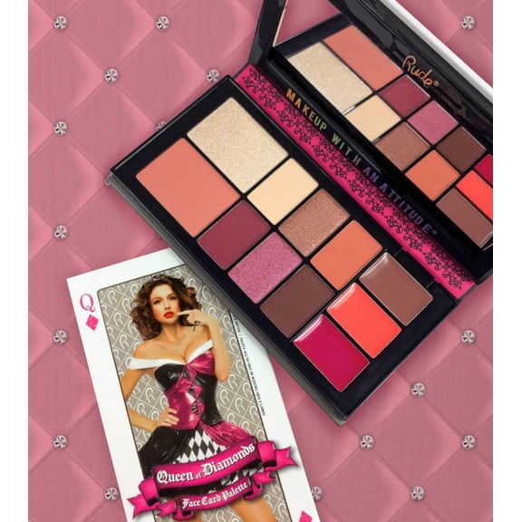 RUDE COSMETICS Face Card Palette - Queen of Diamonds