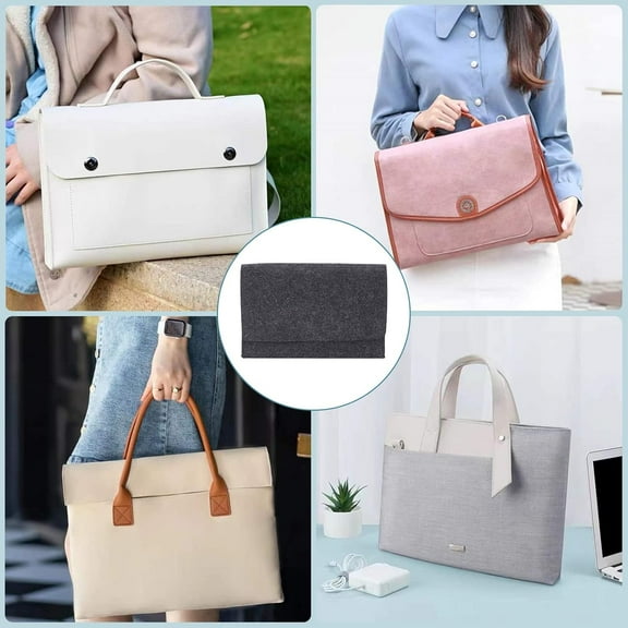 Felt Purse Organizer Insert Handbag Divider Organizer Bag in Bag Envelope Bag Briefcase Shaper Pouch Inside Storage Felt Liner Interior Insert Pocket Accessories 10.2x7.7 Inch