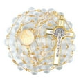 thumbnail image 2 of St. Saint Benedict Benedictine White 8mm Bead Catholic Religious Gifts Protection Rosary Rosaries Beads, 2 of 2