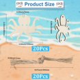 thumbnail image 2 of Ocean Theme Wood Pendant Decorations Jute Cord Wall Hanging Ornaments Octopus 80x100x2mm Hole: 5mm, 2 of 9