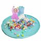 thumbnail image 1 of Tambor de almacenamiento de juguetes con cordón portátil 2 en 1 y tapete de juego para interiores y viajes, diseñado para niños y niños en edad escolar, tamaño grande 150 cm TUNC Sencillez, 1 of 5