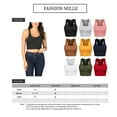 thumbnail image 2 of FashionMille Women's Cotton Basic Sleeveless Racerback Crop Sports Active Tank Top, 2 of 5