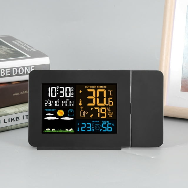 Alarma De Proyección Jadeshay Pronóstico Del Tiempo Detección De Temperatura Reloj Humedad
