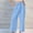 Blue 1, variant on Women's Linen Pants Boho Chic Clothing Wide Leg Cotton Linen Baggy Wide High Waisted Beach Clothes Beach Vacation Casual Dress Pants Boho Pants Black S