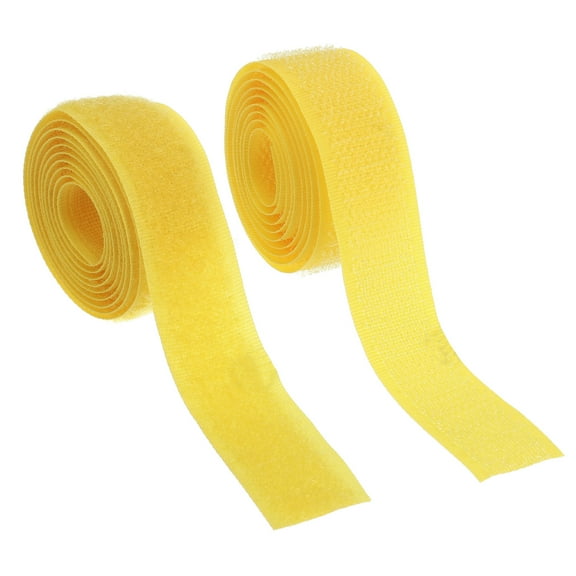 Uxcell Sew on Hook and Loop Tape, 3/4 Inch Width Non-Adhesive Back Nylon Fastener Strips 1 Yards for Crafts - (Yellow)