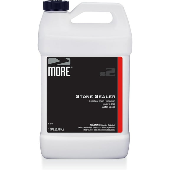 More Stone Sealer Stain Protection for Natural Stone and Tile Surfaces - Water Based Formula [Gallon / 128 oz.]