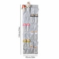 thumbnail image 2 of AUQ Purse Organizer for Closet,Door-Hanging Design Door Organizer Hanging,Hanging Behind Doors Hanging Closet Organizer,Light Gray,45*150cm,Oxford cloth, 2 of 4
