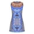 thumbnail image 3 of Robe d'Été pour Femmes avec Manches Mode d'Été pour Femmes Décontractée Col Rond Rétro Imprimée Robe Sans Manches Robe d'Été Courte pour Femmes Robe d'Été à Manches Courtes, 3 of 7
