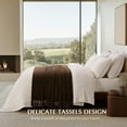 thumbnail image 2 of EVERGRACE Soft Chenille Throw Blanket for Couch, Cozy Plush Fuzzy Decorative Chenille Knit Throw Blanket with Tassels, Lightweight Blanket and Throws for Bed Sofa Gift Home Decor, Dark Brown 60"x80", 2 of 8