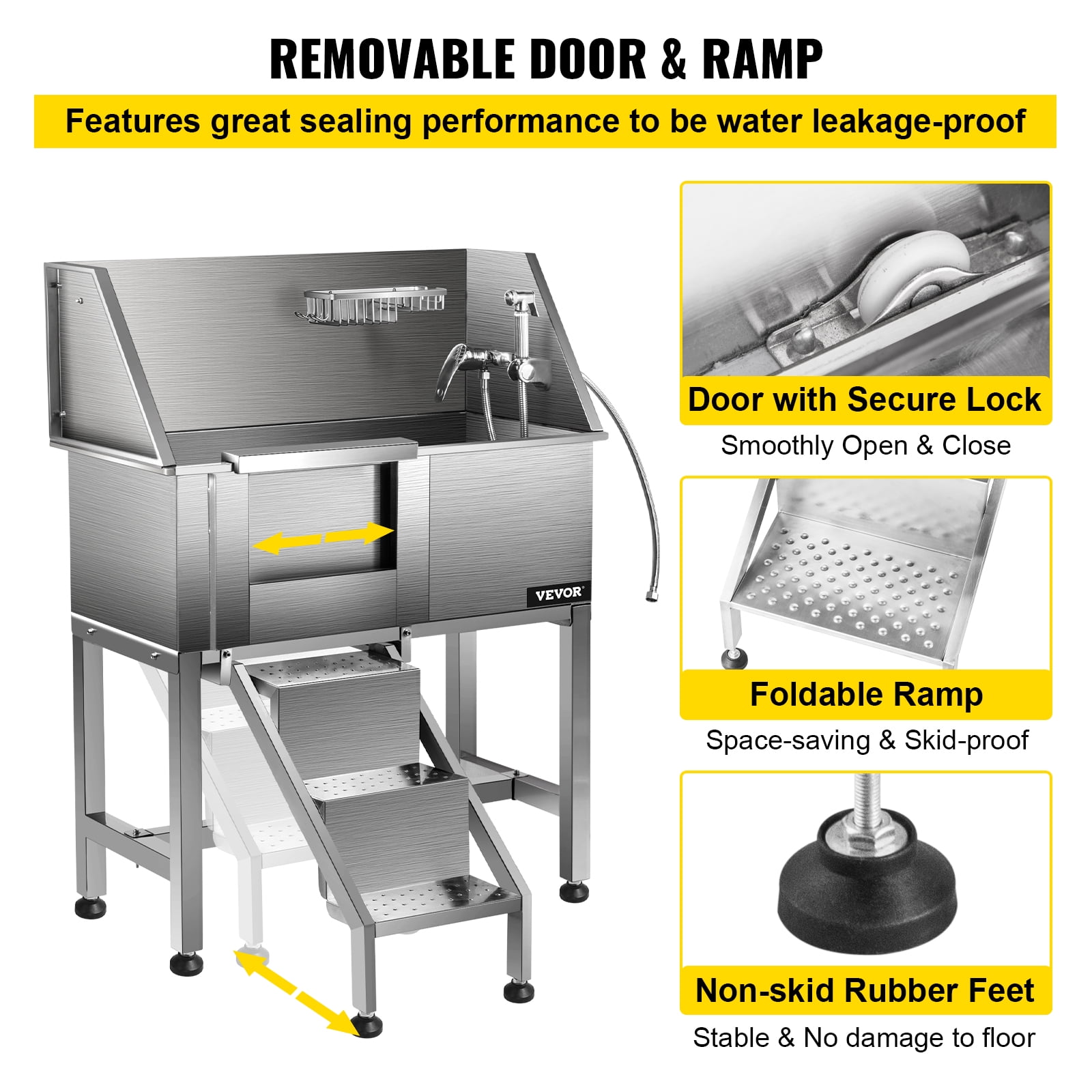 Buy VEVORbrand Dog Grooming Tub, 38L Wash Station, Professional