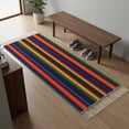 thumbnail image 5 of Area Rug with Tassels 2' x 5', Colorful Mexican Stripes Kitchen Runner Rug for Hallway Bedroom Throw Rugs, Gradient Line Ethnic Style Soft Door Mat for Bathroom Entrance Living Room, 5 of 9
