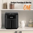 thumbnail image 7 of DEIME Air Fryer 4 Qt, Small Airfryer Digital Space Saving Compact, Bake, Reheat, Roasts for Quick Easy Meals, Mini Compact & Quiet, Nonstick & Dishwasher Safe Basket (Black), 7 of 7