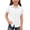 White, variant on UACY Girls Casual Cotton Linen Button Down Short Sleeve Shirts Solid Summer Beach Blouses Tops with Pocket (Beige, 3-4 Years)