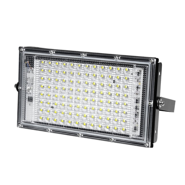 Graflsoa 100W High-Power LED Floodlight with 120° Beam Angle, IP65 Waterproof, Adjustable Mounting for Outdoor Use, 6000K Cool White, 96 LEDs, Aluminum Housing, 50,000 Hours Lifespan
