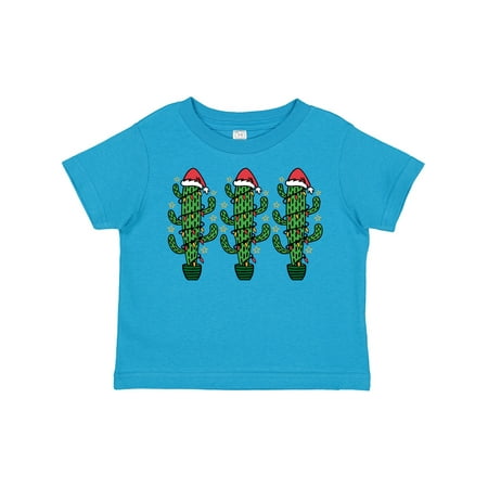 

Inktastic Christmas Funny Cactus Santa Gift Toddler Boy or Toddler Girl T-Shirt