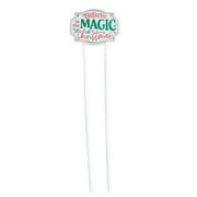 Holiday Time Metal Sign with Stake, Magic, 30"