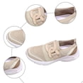 thumbnail image 5 of Rokment Women's Orthopedic Slip on Walking Shoes 2026 Spring Fall Comfortable Casual Mesh Memory Foam Wedge Low Heels Athletic Running Tennis Jogging Nursing Fashion Sneakers Beige Size 6.5, 5 of 7