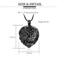 thumbnail image 2 of Lion Head / Tiger Head Cremation Urn Necklace for Ashes for Men Memorial Ashes Holder Keepsake Pendant Stainless Steel Mens Ashes Keepsake Memorial Jewelry, 2 of 7