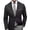 Black, variant on Joernso Men Suit Coat Lapel Long Sleeve Slim Fit Suit Jacket with Pocket Plaid Print Retro Style Business Outerwear