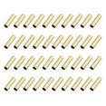 thumbnail image 1 of Unique Bargains 40Pack 4.5x18mm Metal Shoelace Tips Column Shoelace Repair Cords End Tips Gold, 1 of 6