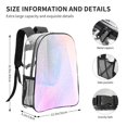 thumbnail image 4 of Rocae Rainbow Unicorn Party for 16inch Clear Backpack Transparent School Backpack for Women Men, Capacity Clear Bag for College, Travel, 4 of 7
