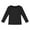 Black, variant on KAUOD Girls Long Sleeve Shirt Crew Neck Knit Stretchy Pullover Tops Teen Kids Plain School Casual T-Shirt Soft Clothes