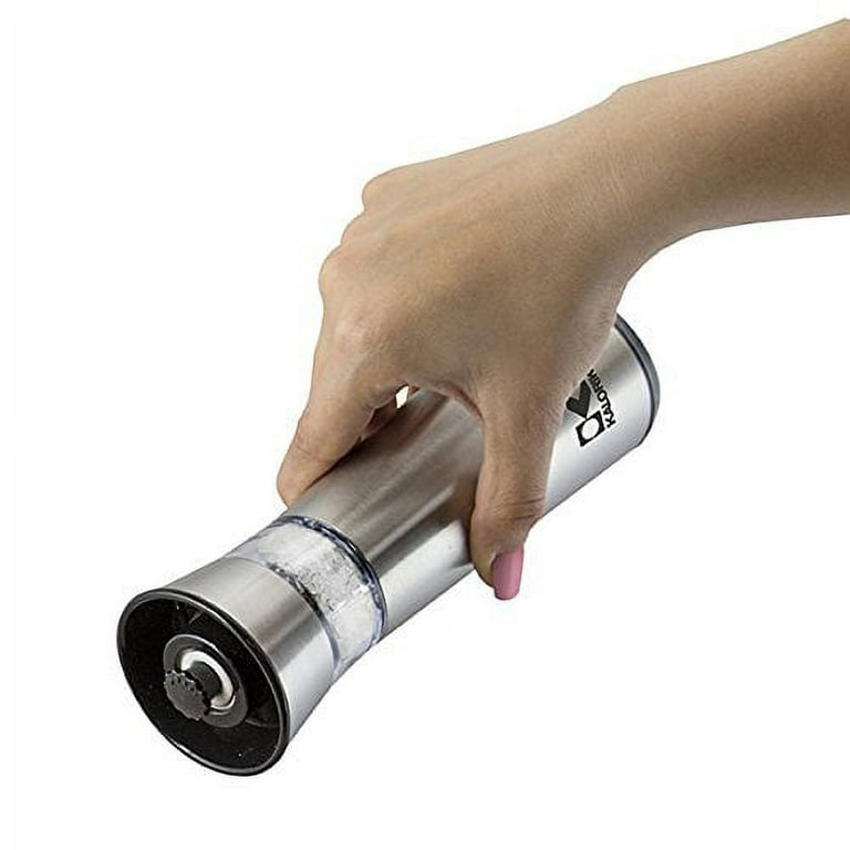 Gravity Electric Salt and Pepper Grinder Set - USB Rechargeable Automatic  Grinder - Generous Capacity - Adjustable Fineness - One Handed Operation