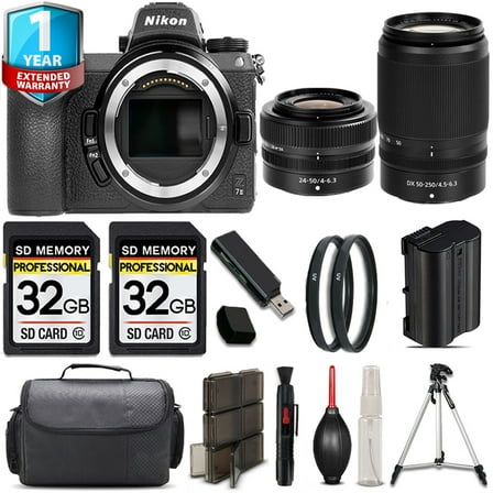 Nikon Z7 II Mirrorless Camera with 24-50mm f/4-6.3 Lens   64GB Card   Flash   Handag