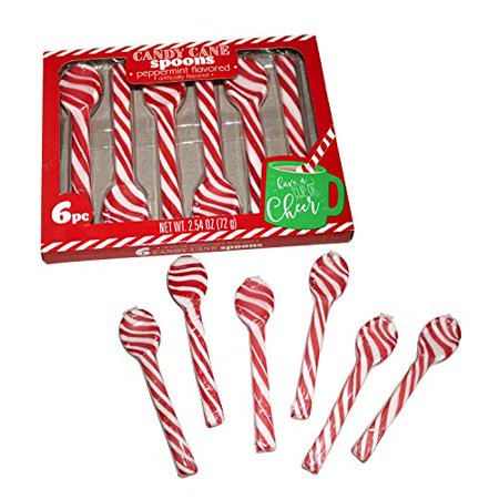 CANDY CANE Spoons  peppermint flavored  (1) box
