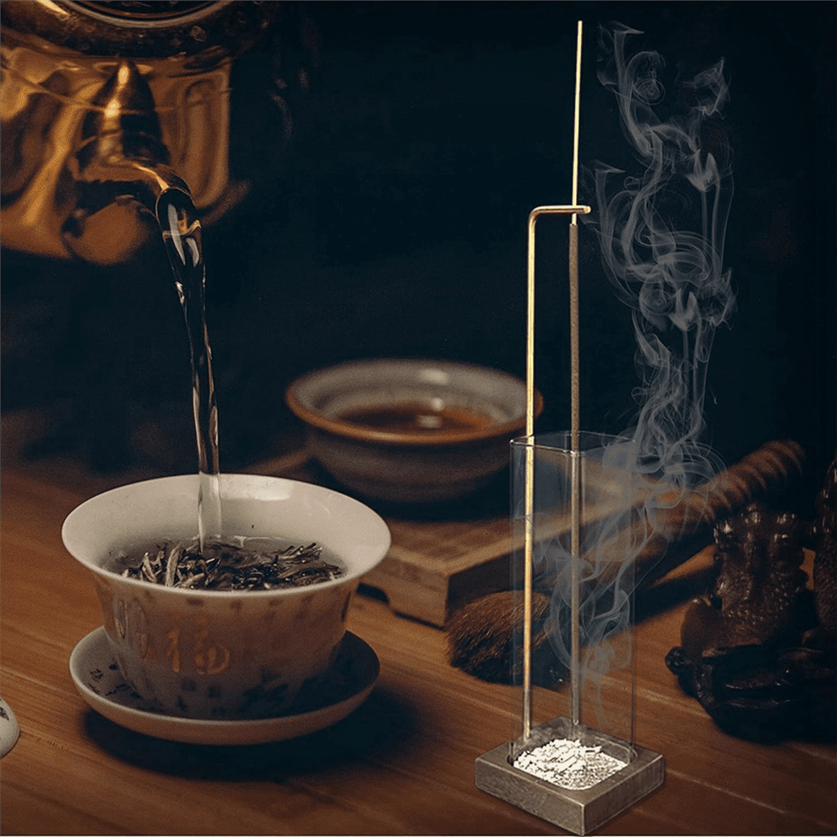 2X Incense Holder for Sticks,10Inch Anti Ash Flying Incense Holder with Removable Ash Catcher,Upside Down Incense Burner
