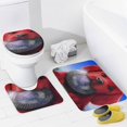 thumbnail image 4 of Clifford El gran perro rojo-theme 4-Piece Shower Curtain Set with Rugs, Waterproof Bathroom Decor Set Includes Bath Mat, U-Shaped Rug, Toilet Lid Cover and Curtain with Hooks, 4 of 6