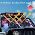 thumbnail image 4 of Yuyamidu Camo Hunting Pink Wood Windshield Sun Shade for 2007-2023 Wrangler Rubicon Sahara TJ JK JKU 2 & 4 Door-Blocks UV Rays Sun Visor Keep Your Vehicle Cool, 4 of 7