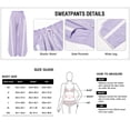 thumbnail image 5 of Women's Baggy Wide Leg Pants Casual Drawstring Elastic Waisted Contrast Color Workout Y2K Track Pants, 5 of 5