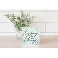 thumbnail image 2 of Enjoy Little Things Mint Scroll 5 x 5 Wood Tabletop Sign Plaque, 2 of 4