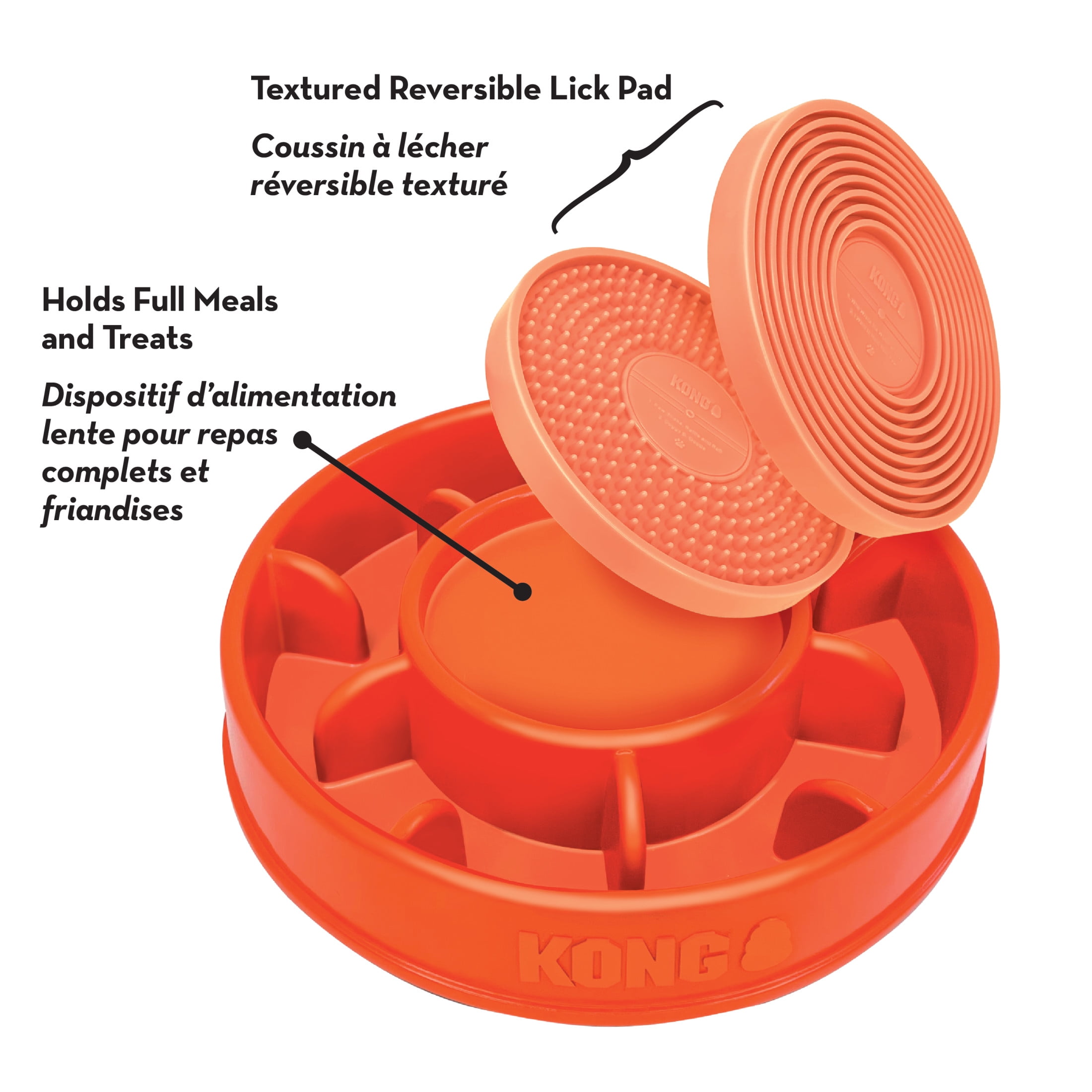 KONG Licks Mealtime Treat and Slow Feeder for Dogs, Large