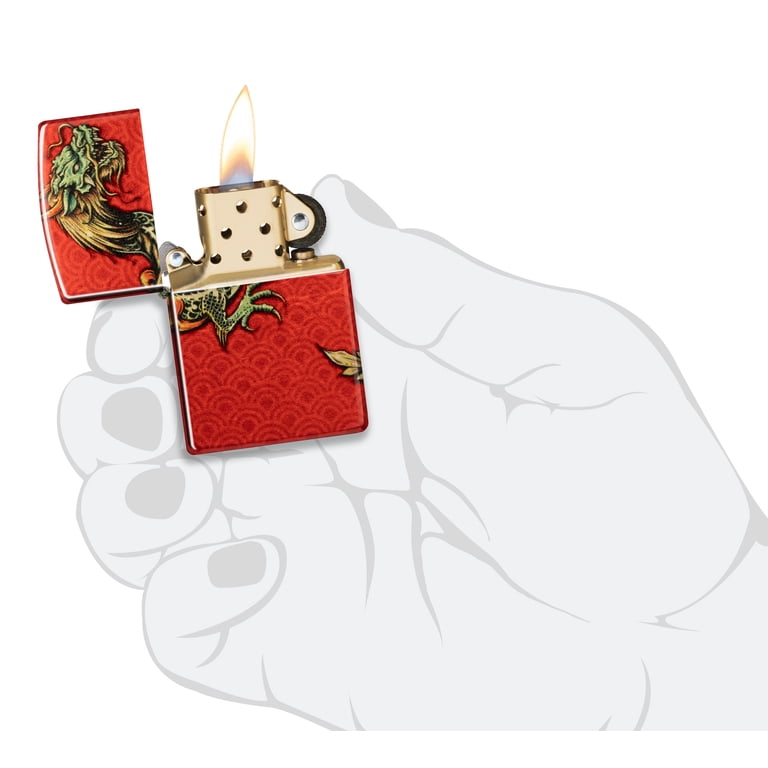 Zippo Dragon Design 540 Color Pocket Lighter - Windproof, Refillable, Made In USA, Red 3 thumbnail image