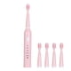 thumbnail image 1 of Cepillo De Dientes Eléctrico Recargable Con 4 cabezales de cepillo Abanopi Rosa SA-86, 1 of 7